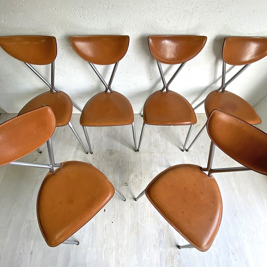 Set of 6 Arrben vintage 70's chairs