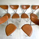 Set of 6 Arrben vintage 70's chairs