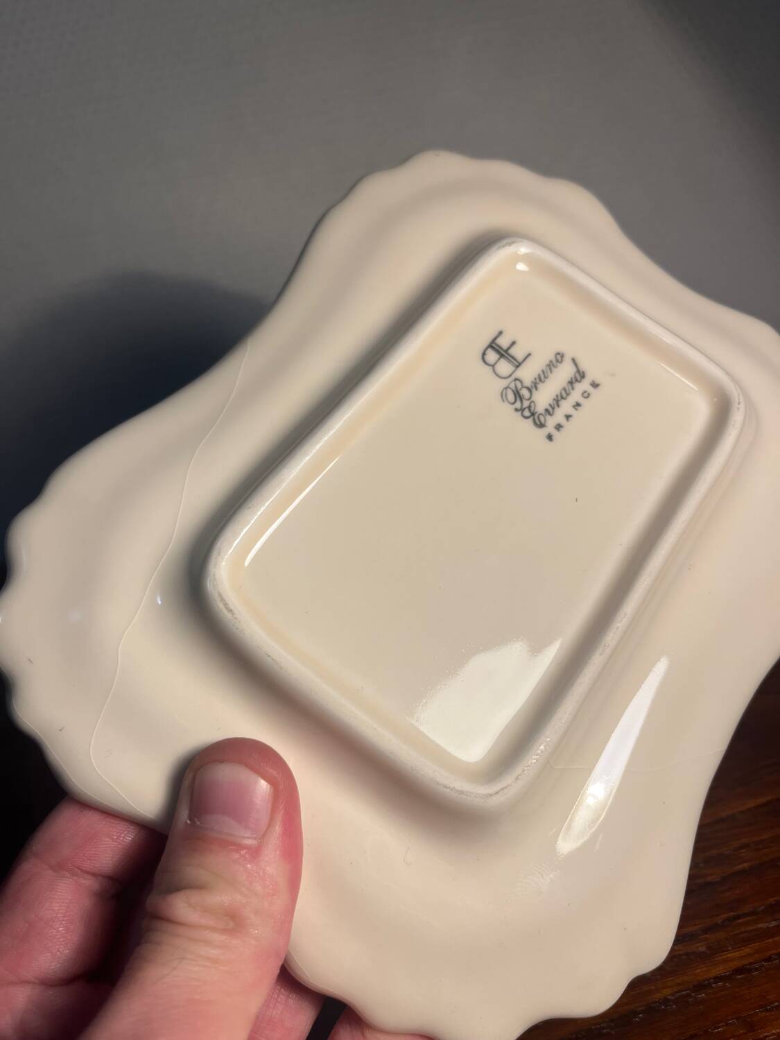 Bruno Evrard France crackle porcelain butter dish