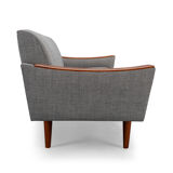 Reupholstered Danish Grey Vintage Sofa, 1960s