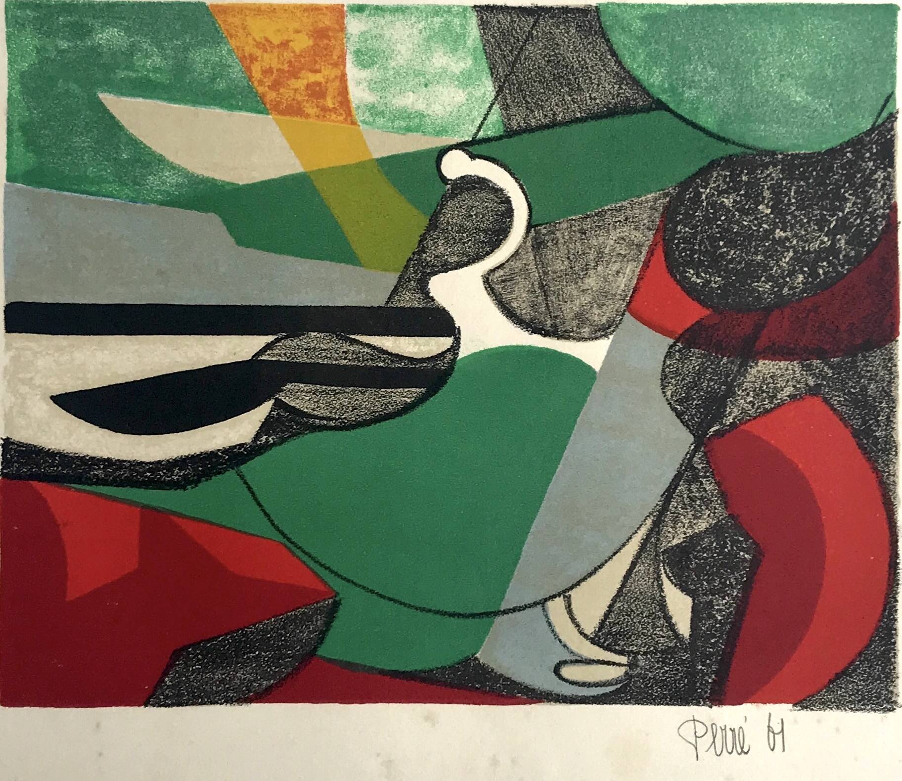 Danièle perré, sans titre, 1961. lithographie originale signée au crayon