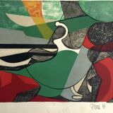 Danièle perré, sans titre, 1961. lithographie originale signée au crayon