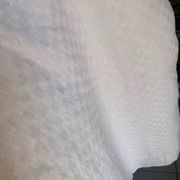 Grande nappe ancienne en coton effet damiers.