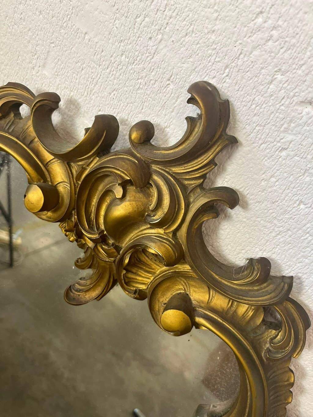 Miroir baroque doré vintage / miroir mural