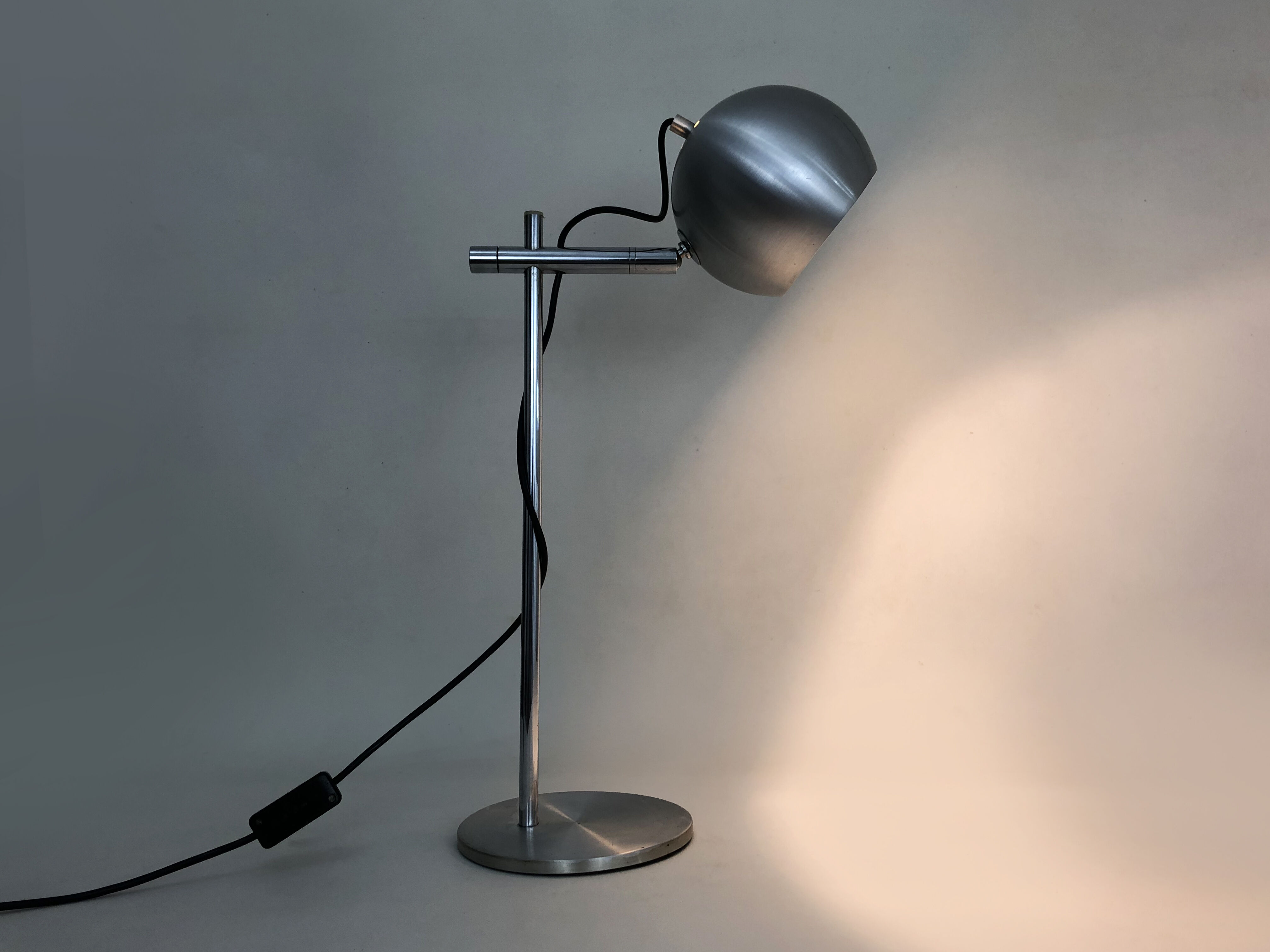 Desk lamp vintage eyeball france, adjustable globe. circa 1970'