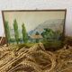 Aquarelle paysage signée de 1936