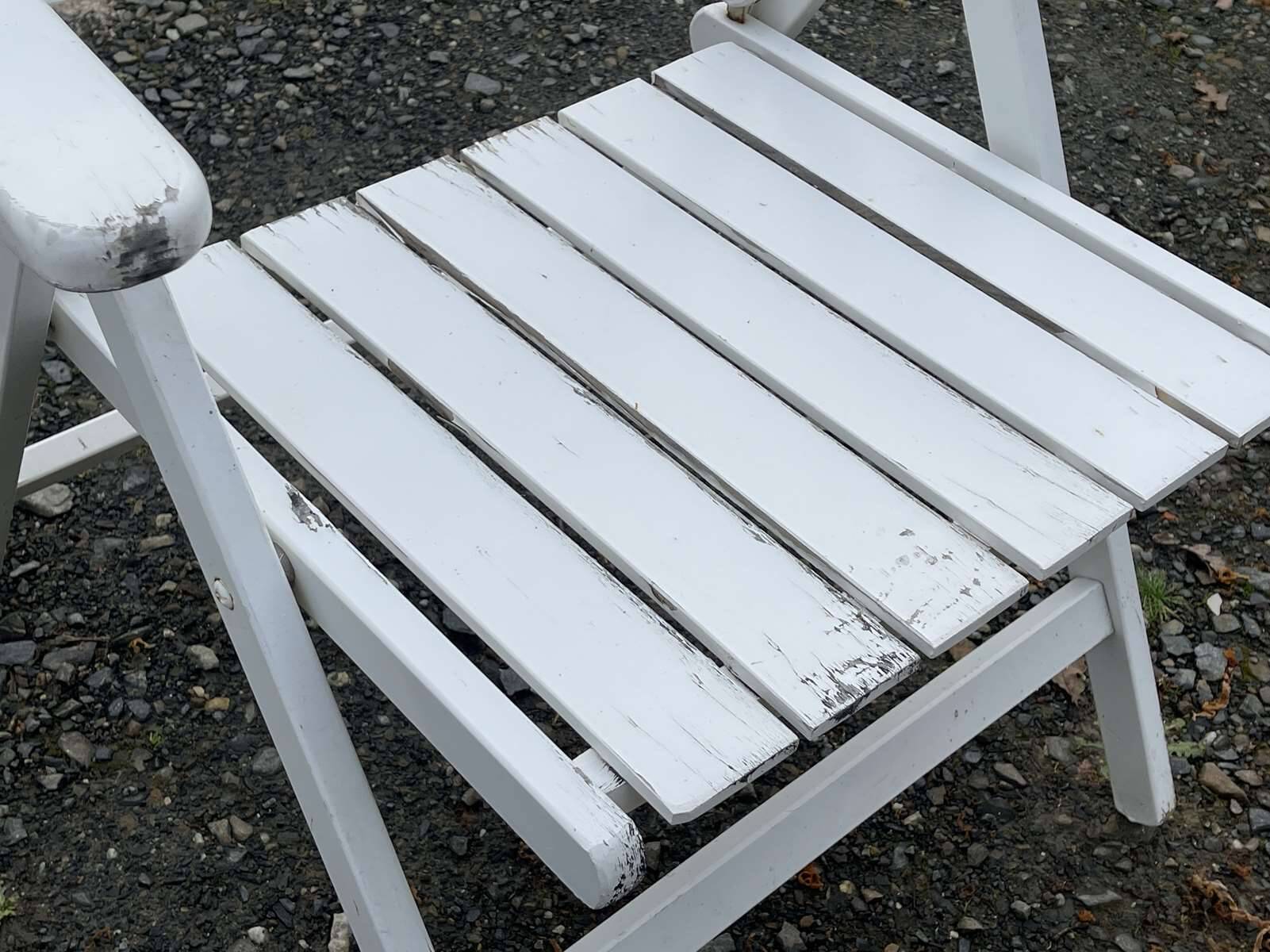 Pair of wooden garden armchairs from the 1960s from the youpy brand