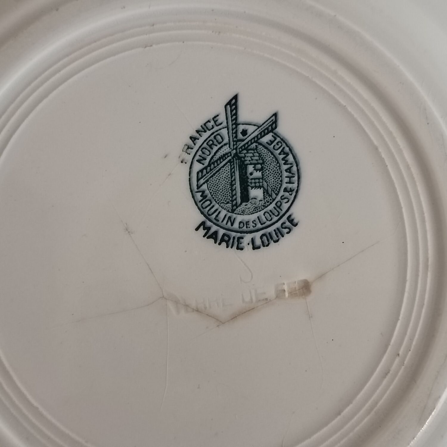 2 plates iron earth "Marie-Louise" Moulin des Loups