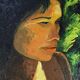 Important Oil on Canvas “La Tahitienne” signed Morillon – 1985