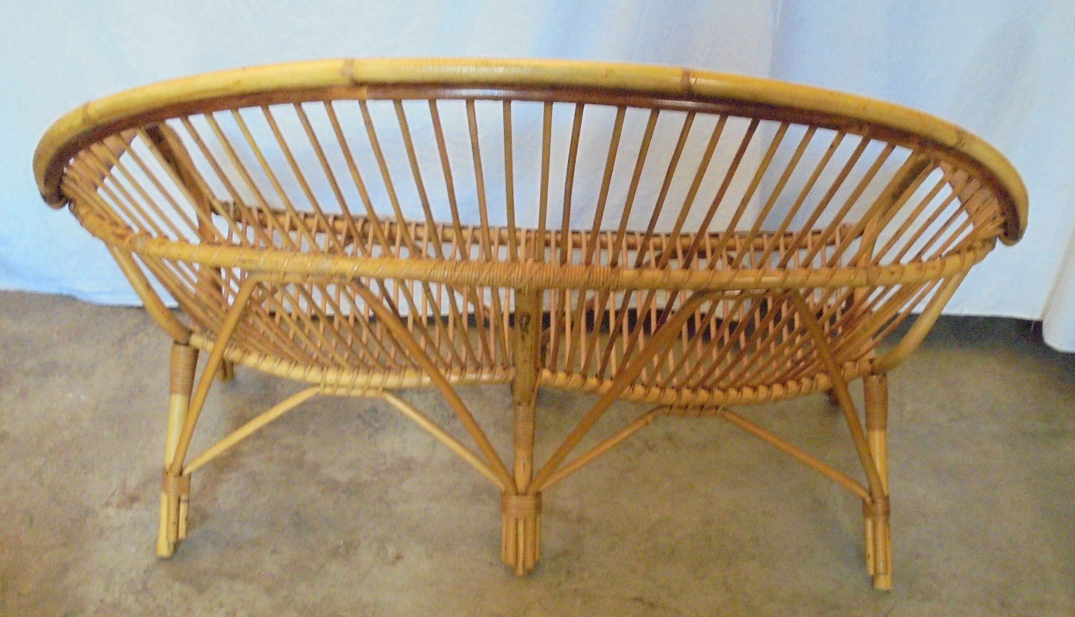 Bamboo sofa and rattan from the 60s