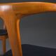Juliane dining chairs in teak and black leather by Johannes Andersen for Uldum Møbelfabrik, Denmark, 1960s, set of 6