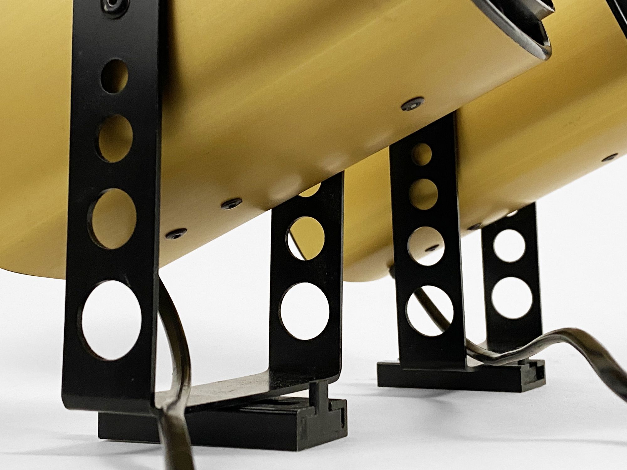 Pair of matte gold bedside wall lamps by Öia. Sweden 1970s