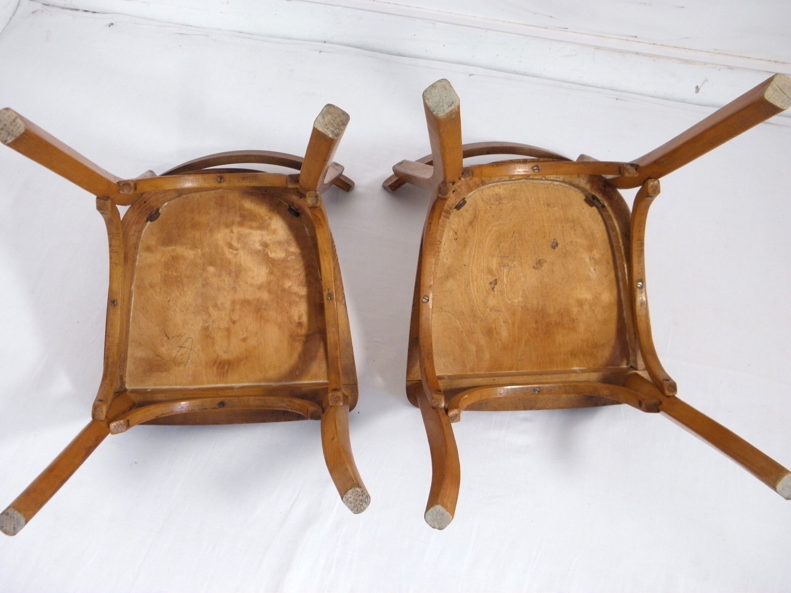 Pair of Baumann bistro chairs