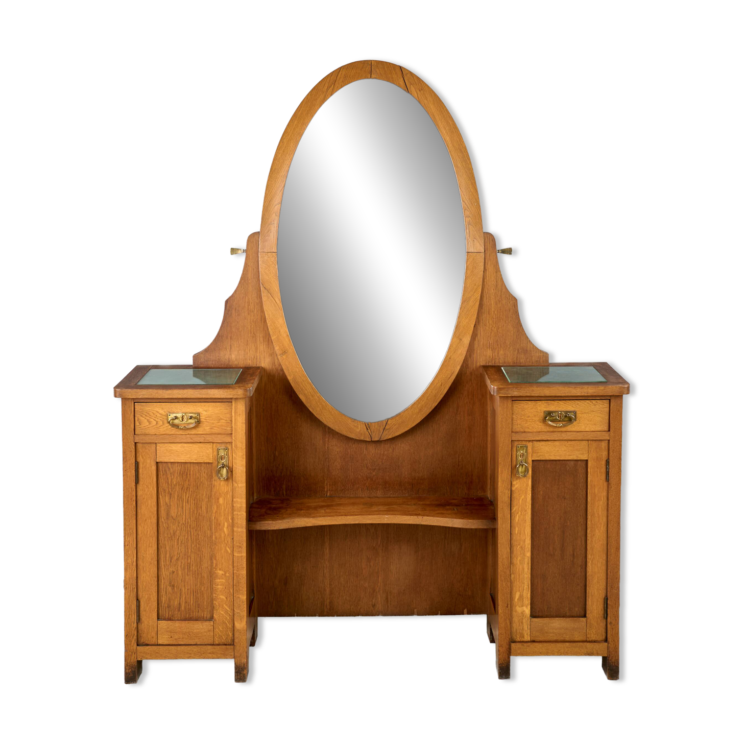 Antique Wooden Vanity, 1920s, Czechoslovakia