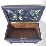 Chest in denim blue with seat top