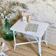 Petite table  rotin blanc