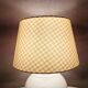 Vintage ceramic table lamp with 1980 fabric lampshade