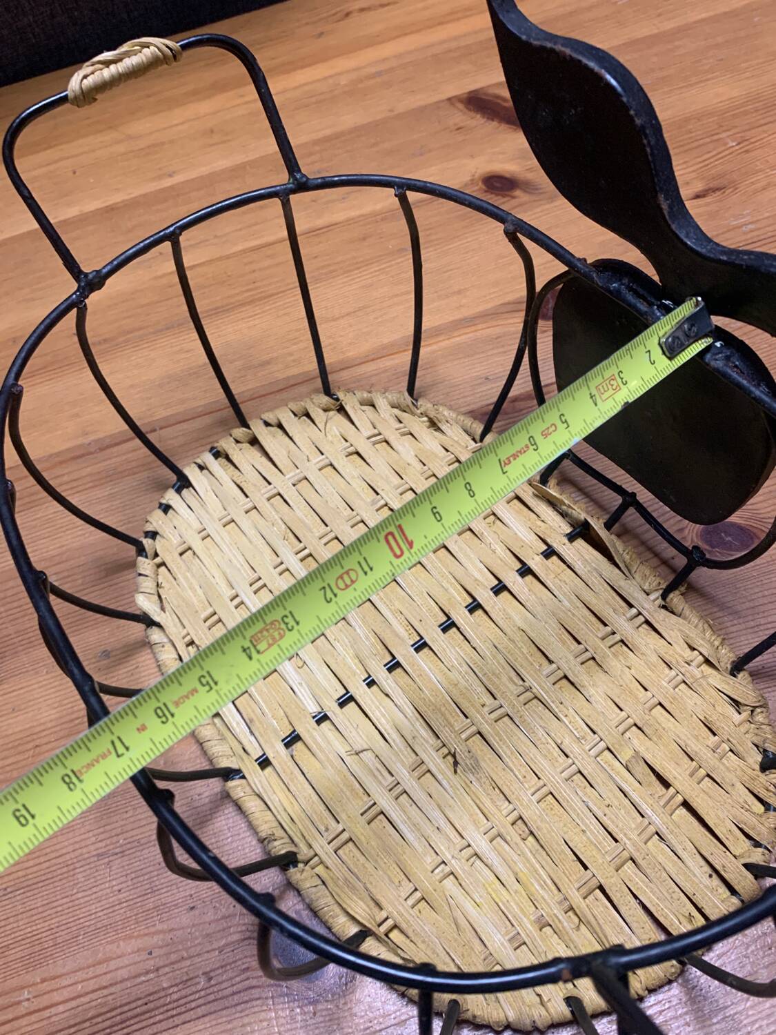 Panier fer osier déco pomme 🍎