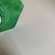 Plat néoclassique octogonal perles en terre vernissée vert XL