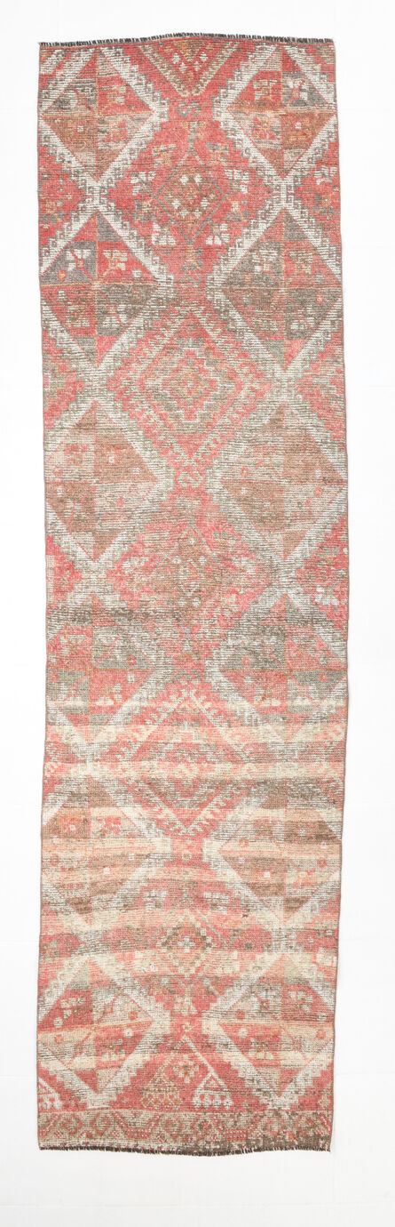3x10 Geometric Oushak Runner Rug