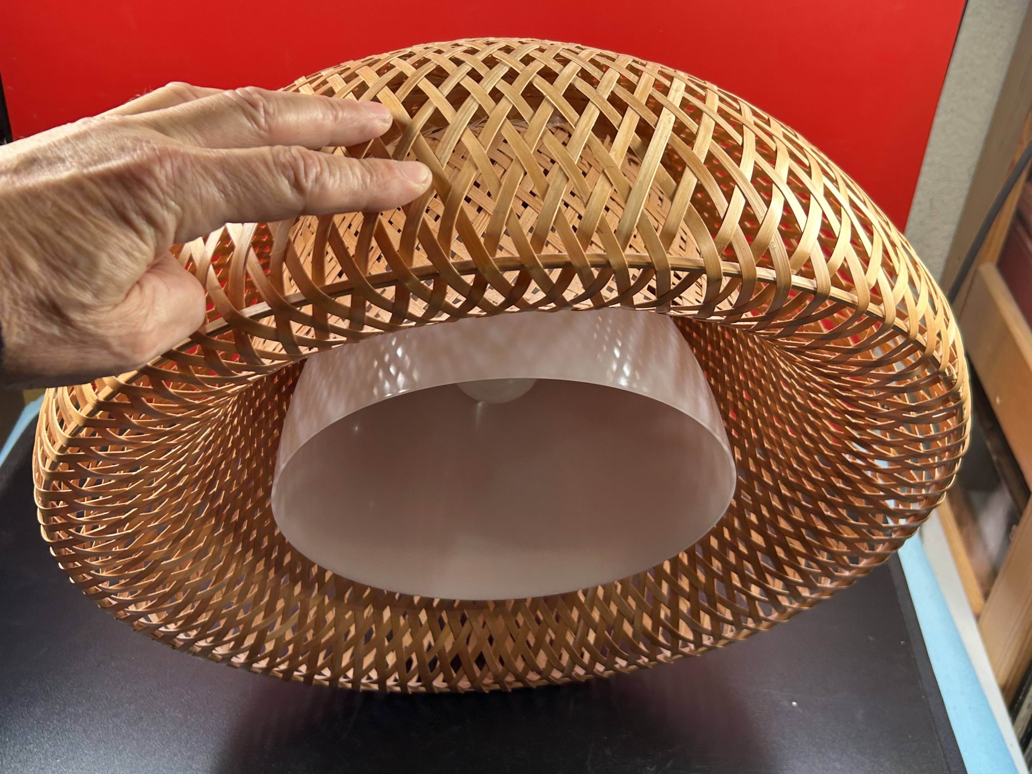 IKEA Boja pendant light in woven split bamboo - Designer Lamp