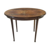 Oval walnut table