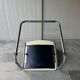 Fauteuil cantilever simili cuir crème vintage 80’s