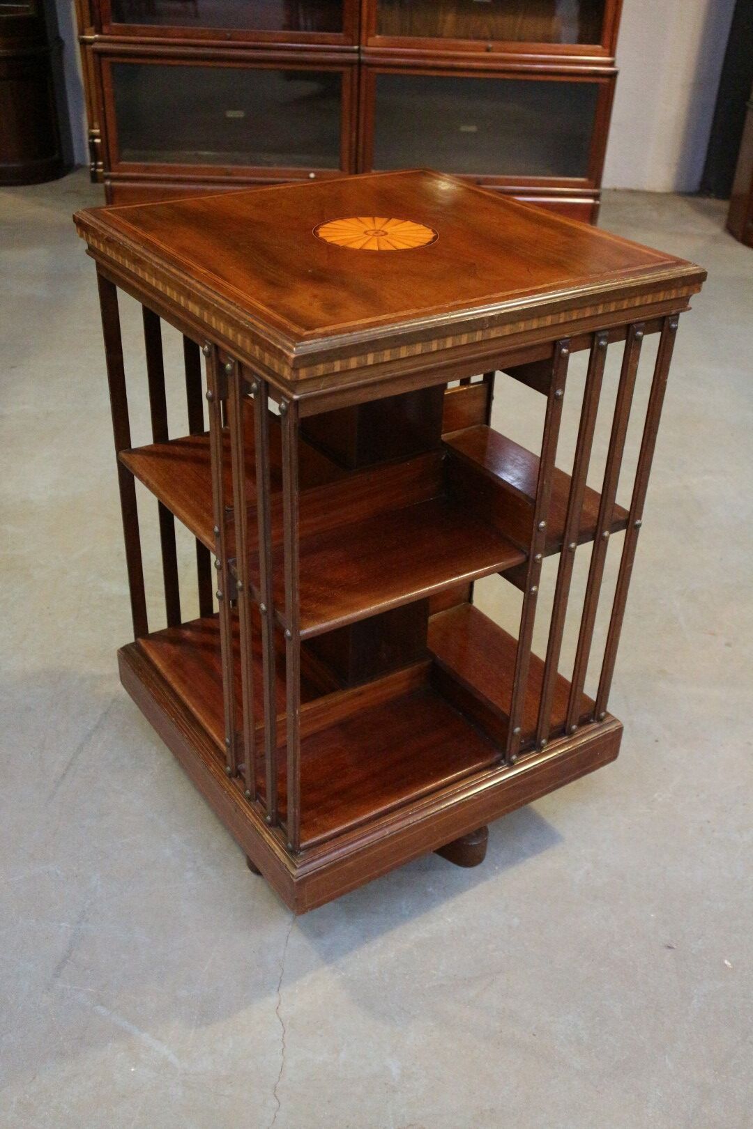 Antique revolving bookcase