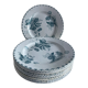 Set of 10 flat plates Terre de Fer XIXth, "Madrid"