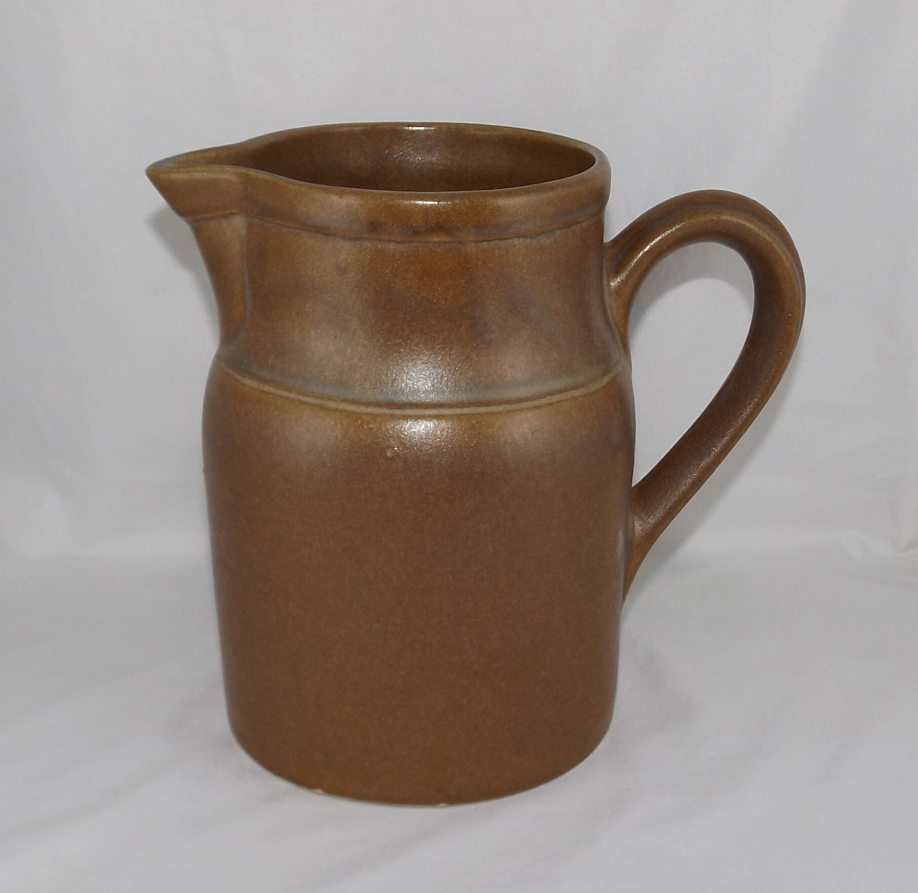 Vintage stoneware pitcher by the Digoin factory, France