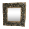 Mirror with glass and resin frame 1960s 36x36cm