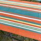 Tabouret pliant camping vintage , toile rayée