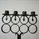Antique cast iron swedish four arm candlestick