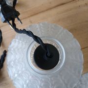 1 suspension/ baladeuse vintage en verre
