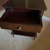 Pair of vintage mahogany bedside tables - bedside lamps