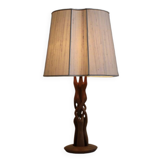 Lampe de table design vintage en teck