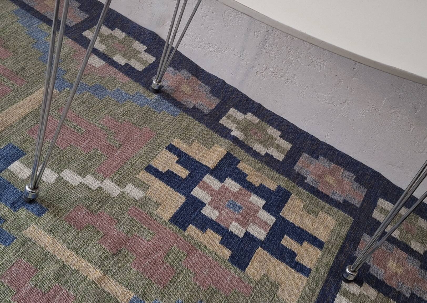 Vintage ellipse shaped dining table, Denmark 1970s