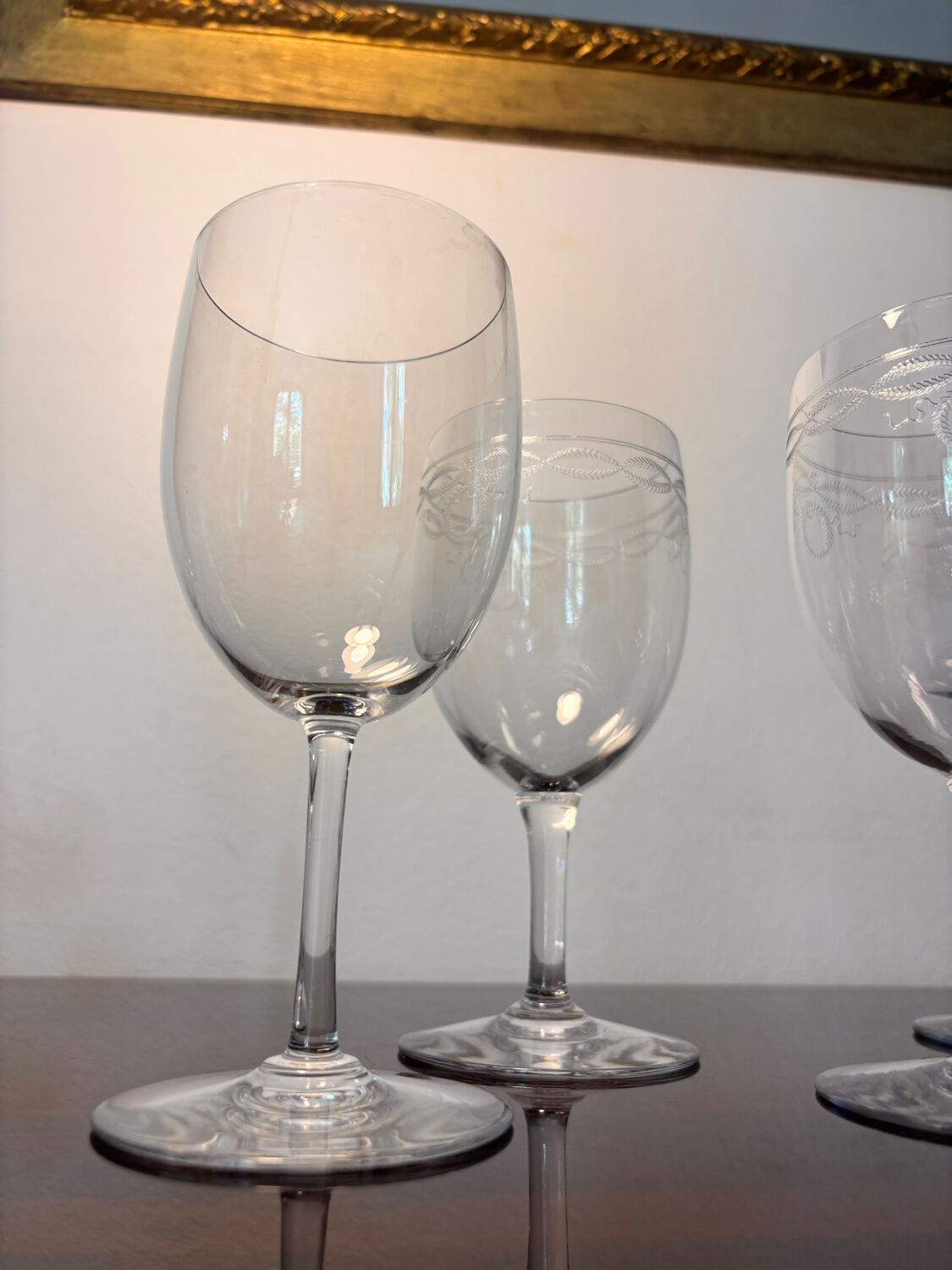 4 Perfection and 2 Byzantine Baccarat glasses