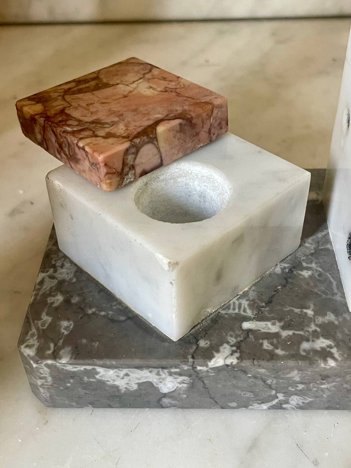 Pair of marble bookends