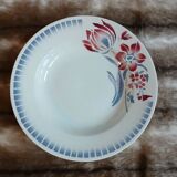6 mismatched antique deep plates