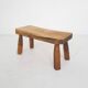 Solid oak side table, The Netherlands 1970's