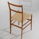 6 Superleggera dining chairs by Gio Ponti for Cassina, 1970’s