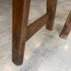 Pair of solid oak farmhouse benches 214cm for rustic table 1950