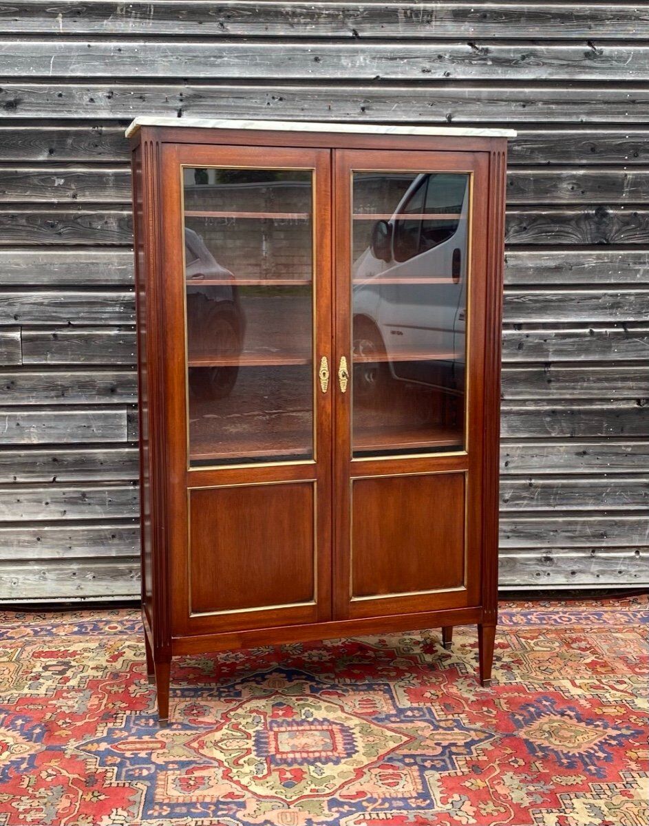 Louis XVI style mahogany showcase