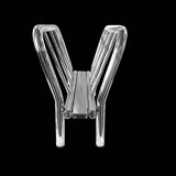 Vintage chrome metal magazine rack