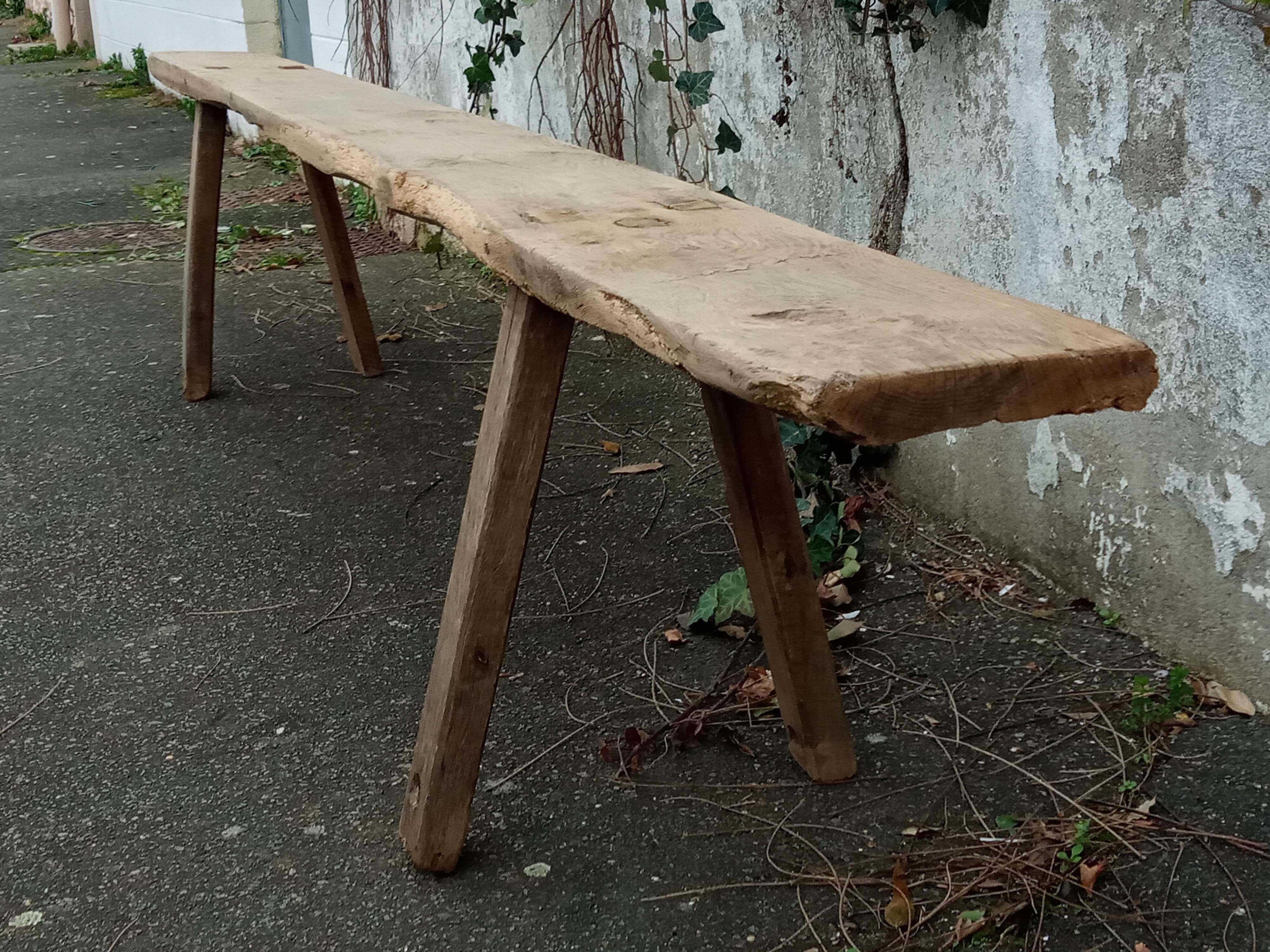 Old oak farmhouse bench 256 cm