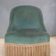 Fully upholstered chair called "toad"