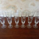 Set of 6 champagne flutes