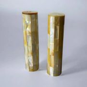 Mother-of-pearl salt & pepper shakers, Italy, 1970s