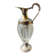Ewer in molded Murano Venetian glass and metal